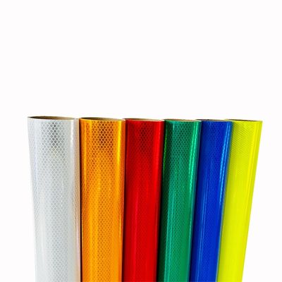 4x150FT Micro Wit Geel Hoge Zichtbaarheid Micro Diamantkwaliteit Reflecterende Folie Vinyl voor Verkeersborden ODM
