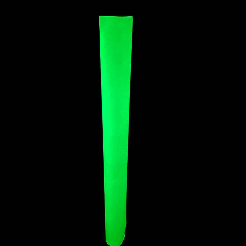 Groene lichtgevende zelfverlichting in het donker Vinyl kleeffilm voor noodsignaal