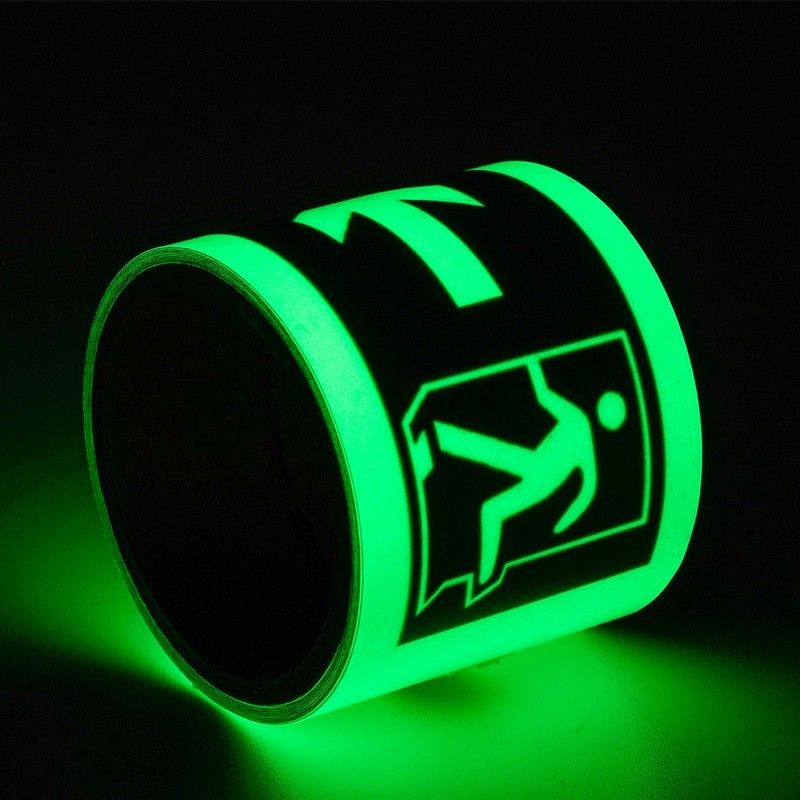 Custom PVC PET Acryl Glow In The Dark Tape Luminescerende vinyl sticker voor veiligheidstekens