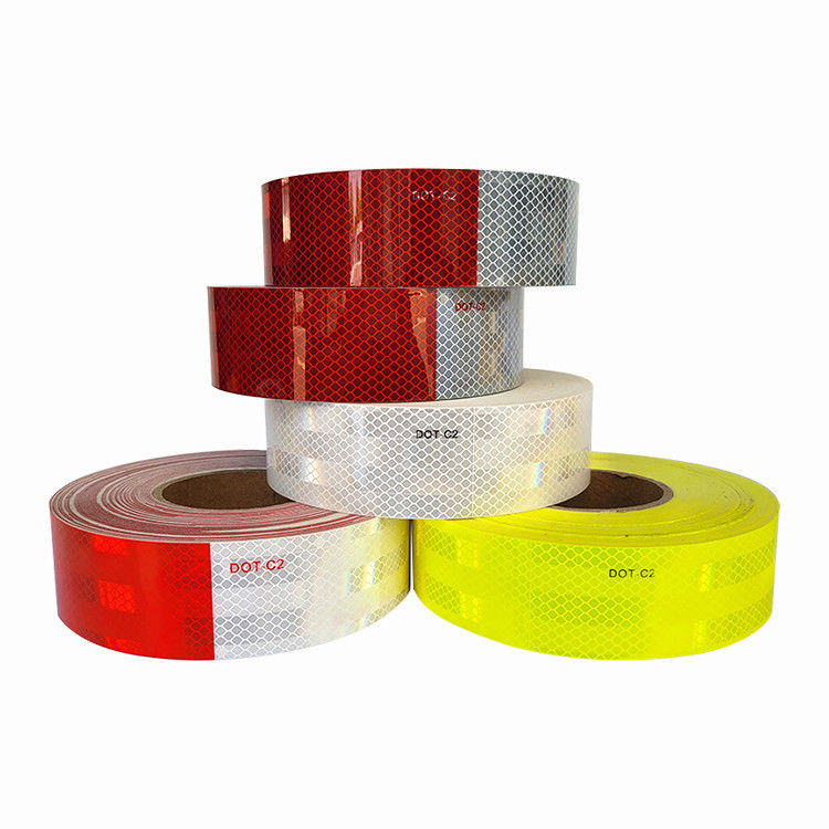 Trucks DOT Conspicuity Retro-reflectieve band Wit-rood Prisma type