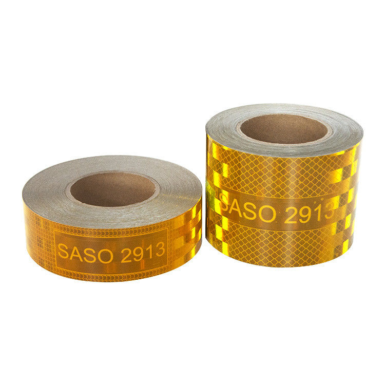 Geel SASO 2913 Metallisated Self Adhesive Prismatic Reflective Tape voor de Midden-Oosten markt