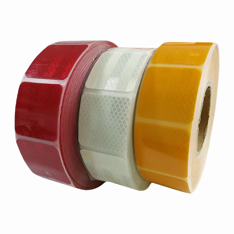 Waterdicht reflecterend veiligheidsteep 2 inch breed 150ft lang- rood, wit en geel voor vrachtwagens