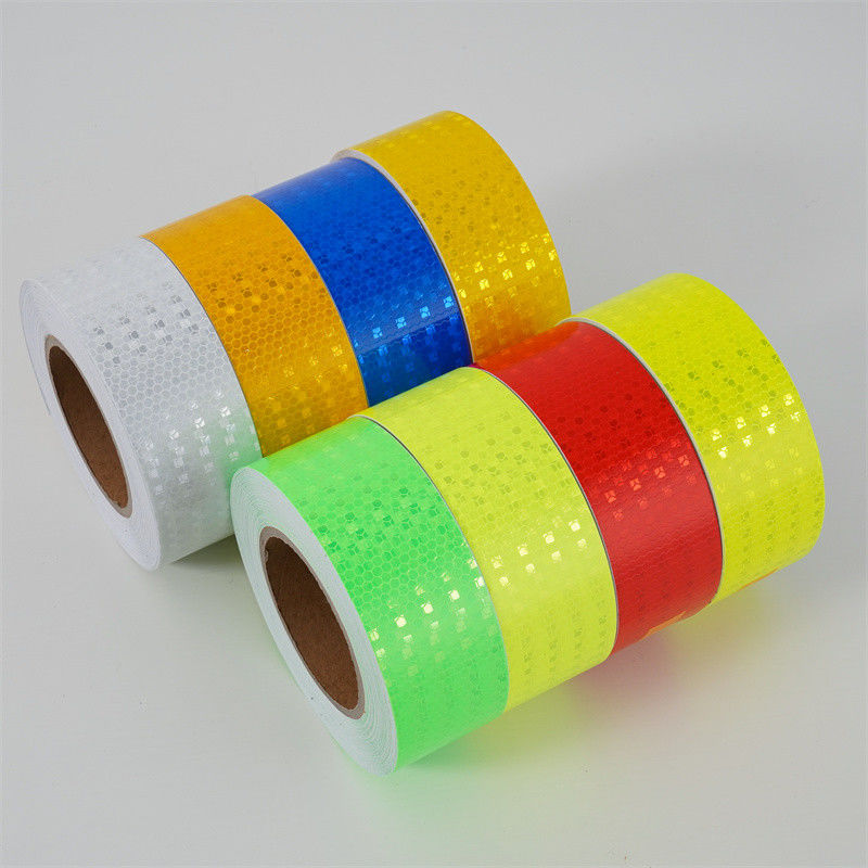 Custom PVC Crystal Lattice Truck Reflectieve Radium Tape Stickers Wit Geel Rood Groen Blauw