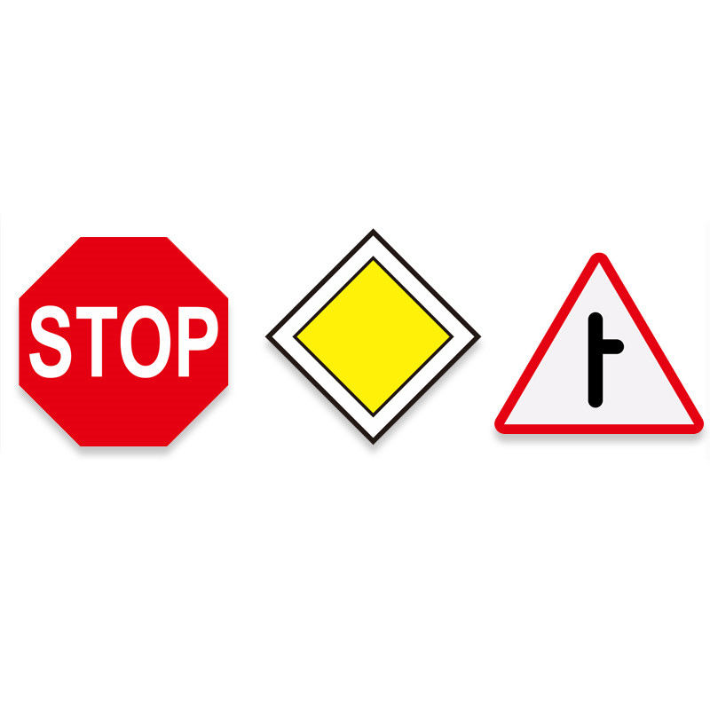 Op maat gemaakte verplichte reflecterende verkeersborden Achthoekige driehoek