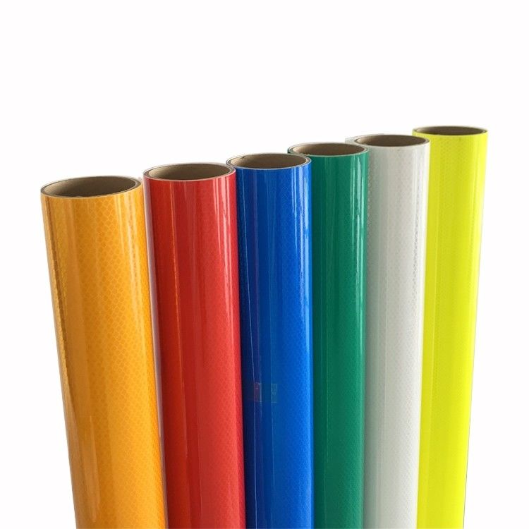 Diamantkwaliteit Prismatische Reflectieve Vinyl Platen Roll Wit Geel Rood Groen Blauw Fluorescerende Kleur