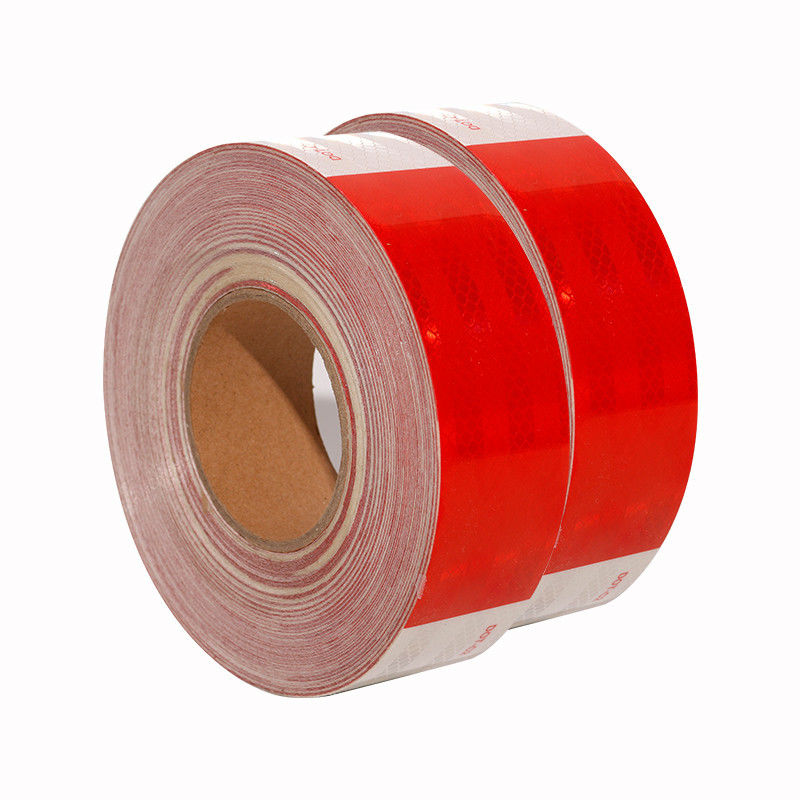 Fabrieks slijtvast acryl huisdier maat DOT C2 Rood en wit verkeersborden Reflectieve tape