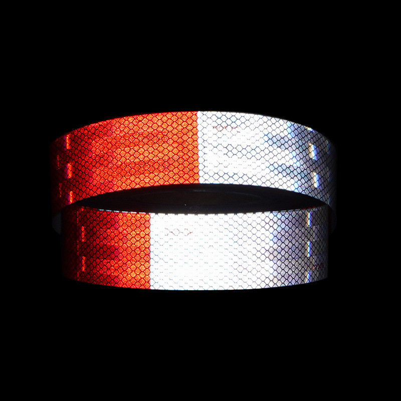 Rode en witte DOT C2 Conspicuity Marking DOT Reflectieve tape voor voertuigveiligheid