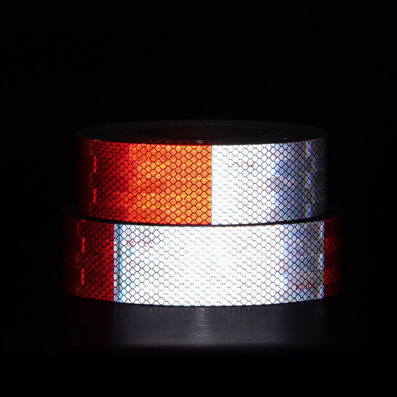 Fabrieks slijtvast acryl huisdier maat DOT C2 Rood en wit verkeersborden Reflectieve tape