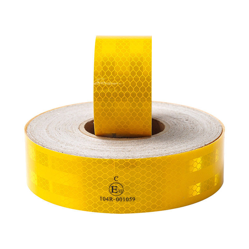 Acryl ECE 104 Wit Rood Geel Prismatische reflectieband voor voertuigen Veiligheidswaarschuwing