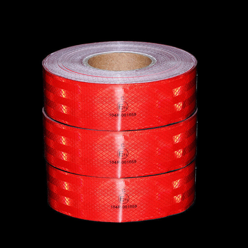 LU Fabriek Groothandel Waterdicht Kleefmiddel DOT C2 Rood en wit Trucks Trailer Safety Retro ECE 104r Cinta Reflectiva Reflective Tape