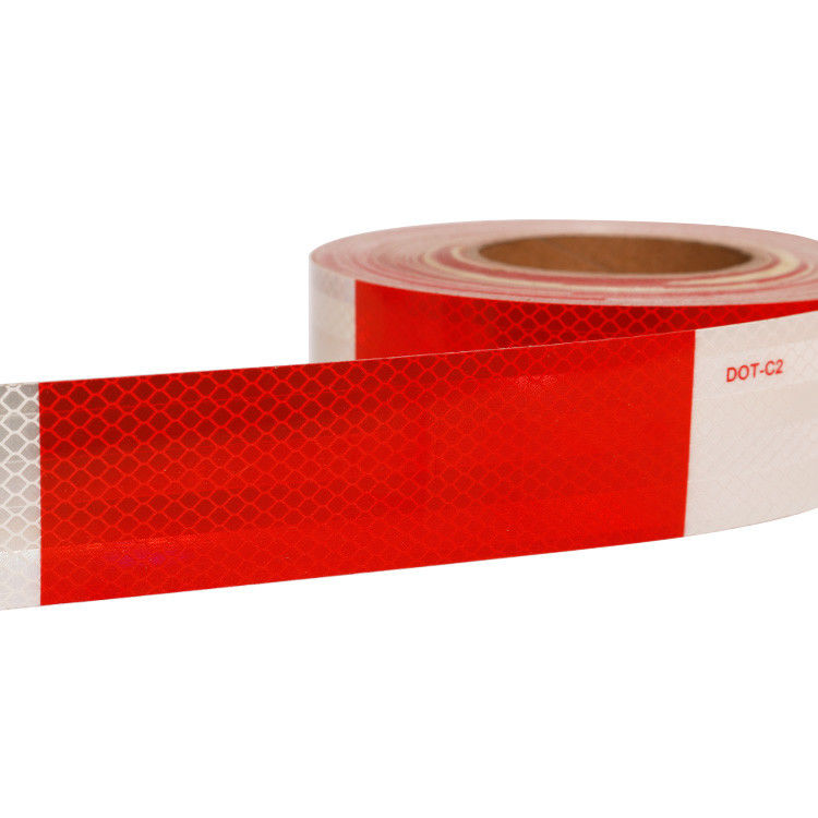 Hoog zichtbare reflecterende band Rood en wit DOT-C2 Voor voertuigen Voor vrachtwagens Reflecterende band