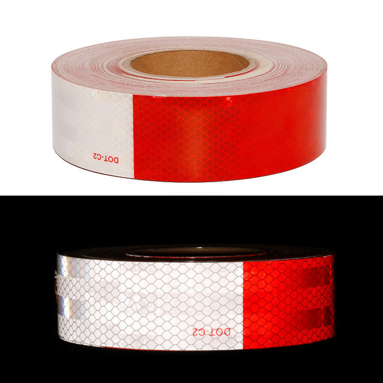 Reflecterende band voor aanhangwagens buiten DOT C2 Reflector Tape 2 inch x 150 voet waterdicht wit en rood