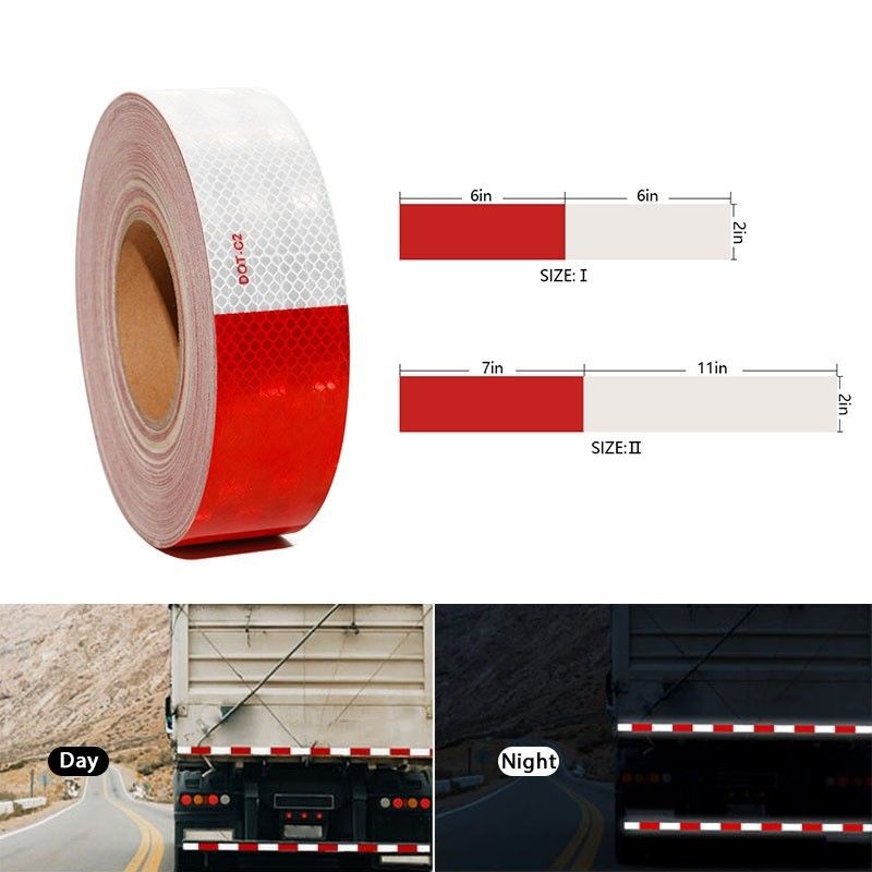 Afmeting Op maat van het voertuig Reflectieve tape Sticker DOT-C2 Conspicuity Tape Marking Sheets