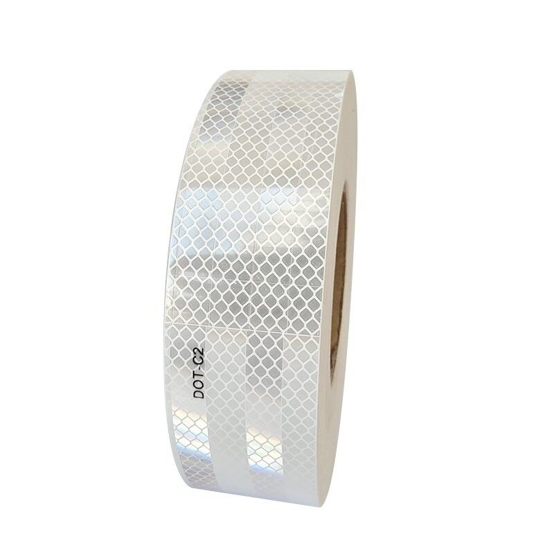 Zelfklevende DOT-C2 Rode en witte prismatische retro-reflectieve reflectortape Stickers voor voertuig aanhangwagen