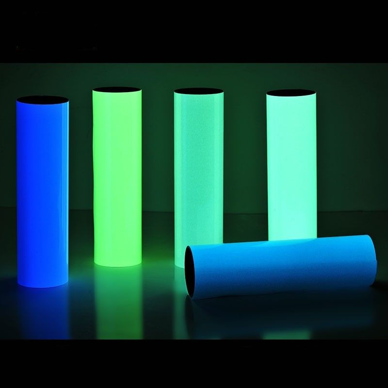 Nacht PVC Afdrukbaar Zelfklevend Lichtend Glo in het donker Fotoluminescerend vinyl voor veiligheidswaarschuwing