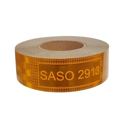 Goede prijs LU Saso 2913 Kleverige reflecterende sticker Veiligheidswaarschuwingsband 5cmx25m 7,5 cm 10 cm Gele gemetalliseerde reflecterende tape Veiligheidswaarschuwingsband voor vrachtwagen online