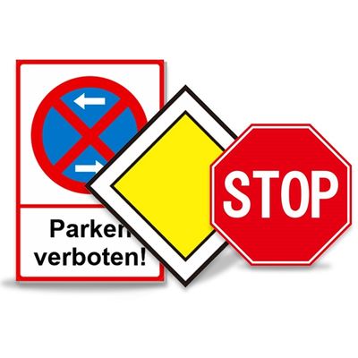 Goede prijs 12x12 inch Verplichte voertuigen Reflectieve verkeersborden Stop voor straatweg online