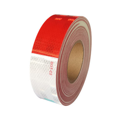 Goede prijs Gepersonaliseerde Hi Vis Reflective Caution Tape Dot Conspicuity Tape Rood en Wit online
