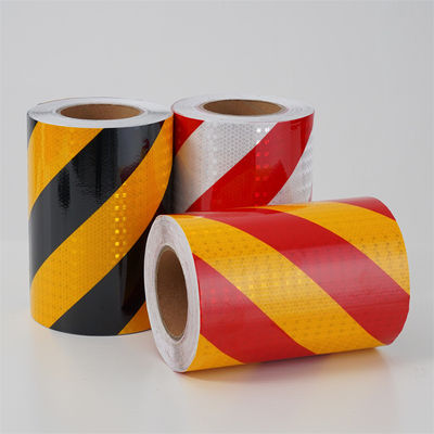 Goede prijs PVC Radium Kleefstof Reflectieve Strepen Reflectieve Sticker Geel En Rood online