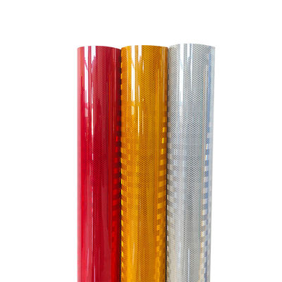 Goede prijs Metalliseerd zilver micro prismatisch reflecterend plaatje vinyl Sterke flexibiliteit online