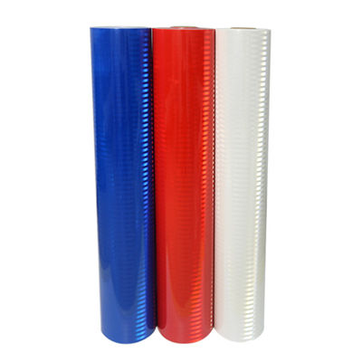 Goede prijs Wit Blauw Rood Prismatisch Reflectief Tijdelijk Vinyl Film PET Materiaal online