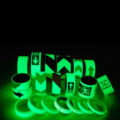 Goede prijs Op maat gemaakte lichtgevende film fotoluminescerende tape zelfklevende gloed in het donker waarschuwingsband online