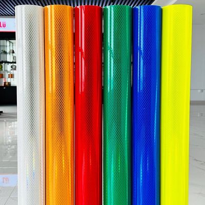 Goede prijs Fluorescerend neongeel groen diamantkwaliteit retroreflecterend plaatmateriaal online