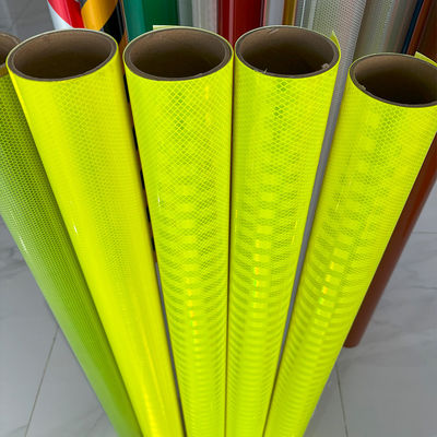 Goede prijs Fluorescerend Geel Groen Oranje Micro Prismatisch Hoog Intensiteits Reflectief Vinyl online