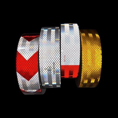 Goede prijs Waterdichte reflecterende waarschuwingssticker Rood en wit zelfklevend plakband voor vrachtwagen online