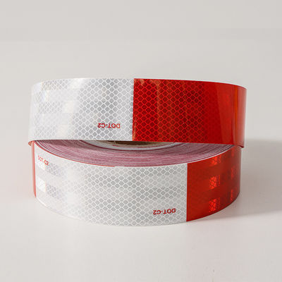 Goede prijs DOT-C2 Rode en witte reflecterende veiligheidssticker zelfklevende reflectortape voor aanhangwagens online