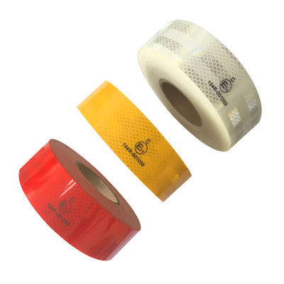 Goede prijs ECE 104R opvallendheid 2 inch 150 voet Wit Rood Geel Reflectieve Tape Voor Truck online