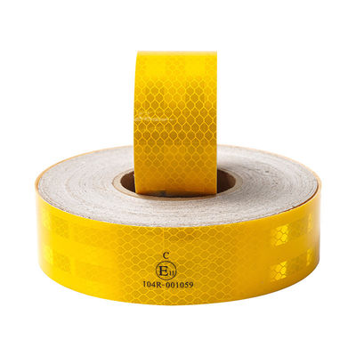 Goede prijs Acryl ECE 104 Wit Rood Geel Prismatische reflectieband voor voertuigen Veiligheidswaarschuwing online