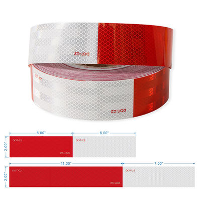 Goede prijs DOT-C2 waterdicht rood-wit reflecterend plakband voor vrachtwagens online