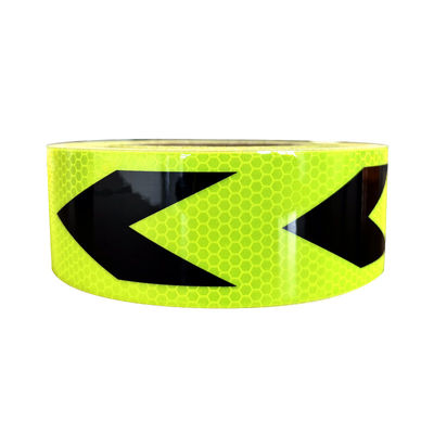 Goede prijs Fluorescerende gele groene pijl honingraat reflectieband voor voertuigveiligheid waarschuwing online