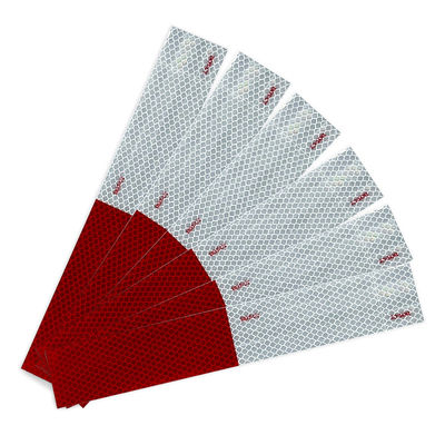 Goede prijs Red/White DOT-C2 Reflective Safety Tape Conspicuity Tape for Vehicles, Trailers, Trucks online