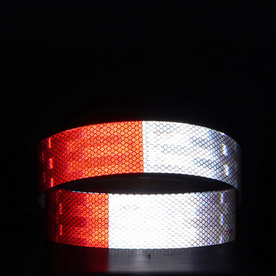 Goede prijs 10 Jaar Levensduur Rood & Wit Conspicuïteitstape met Micro Prismatische Reflecterende Technologie voor Voertuigen online