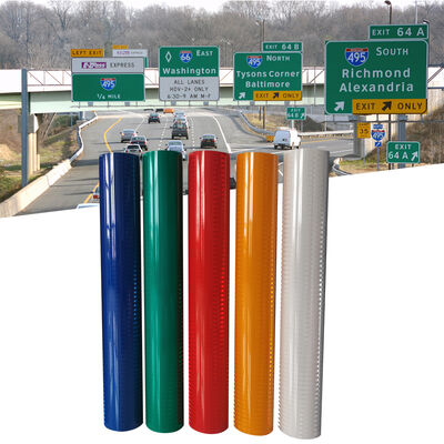 Goede prijs ASTM D4956 Type IV HIP High Intensity Prismatic Reflective Sheeting met een levensduur van 10 jaar online