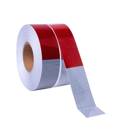 Goede prijs Rood & Wit Glaskraal DOT Reflecterende Tape voor Voertuigveiligheidsmarkeringen online